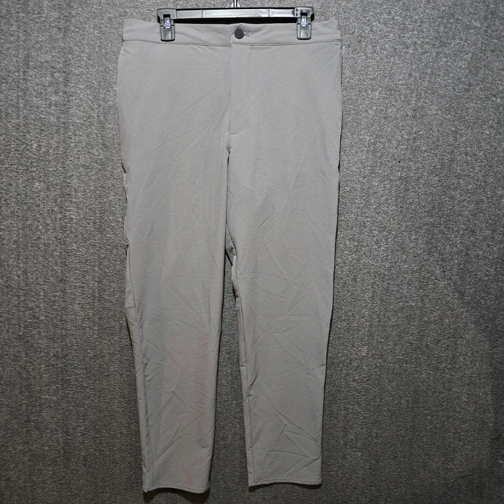 Banana Republic Mens 31x32 Slim Tapered Fit Drawstring Pants Performance Gray